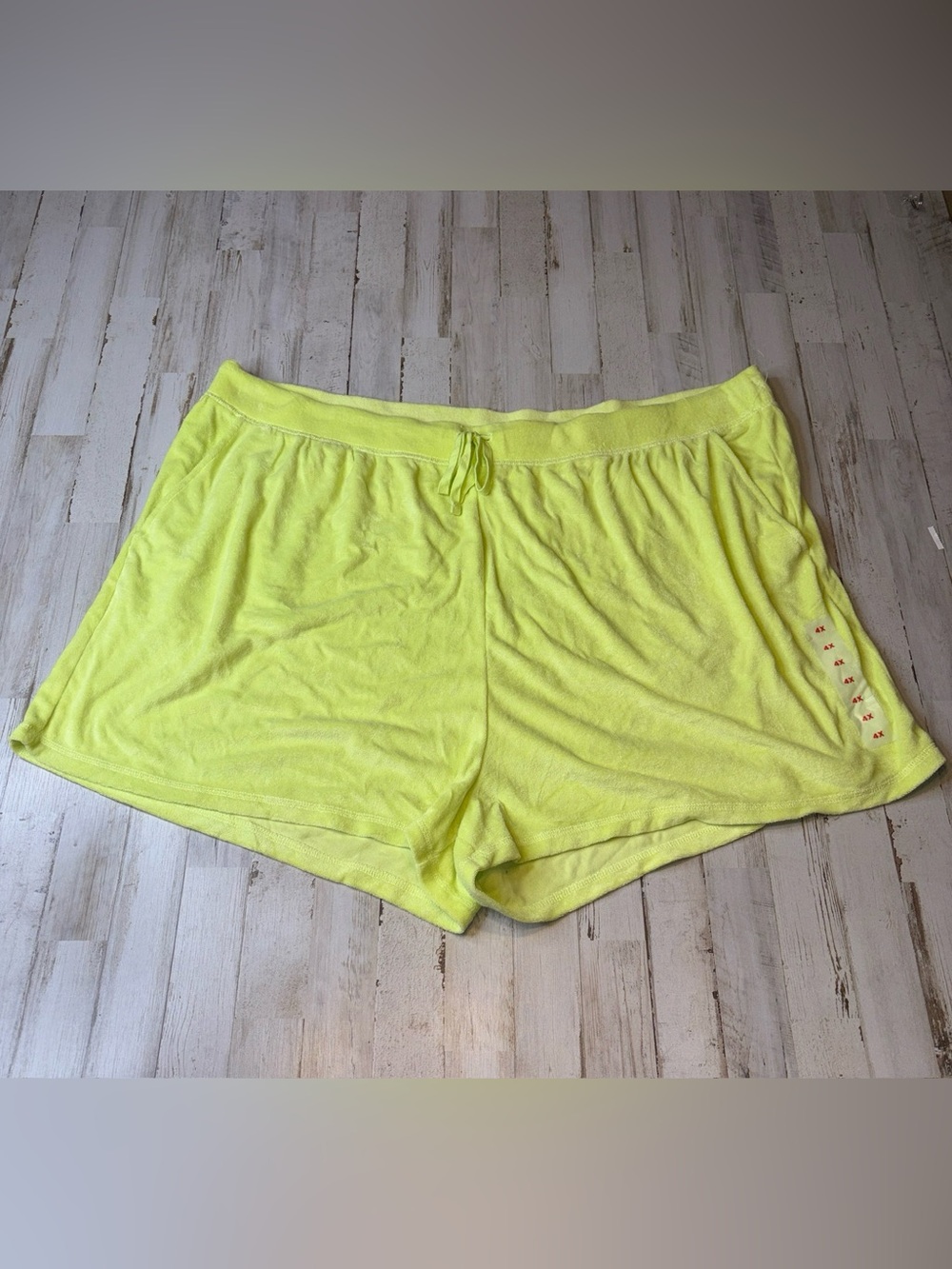 Old Navy Terry cloth,Neon Yellow Athletic Lounge Shorts plus size 4X